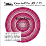 Crealies Nest Dies Circles Double Stitch Line (CLNestXXL33)