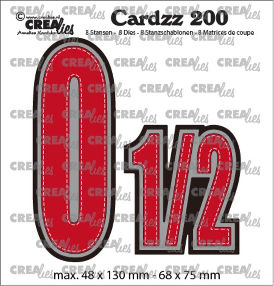 Crealies Cardzz Dies Numbers 0 & 1/2 (CLCZ200) Crealies Cardzz Dies Numbers 0 & 1/2 (CLCZ200)
