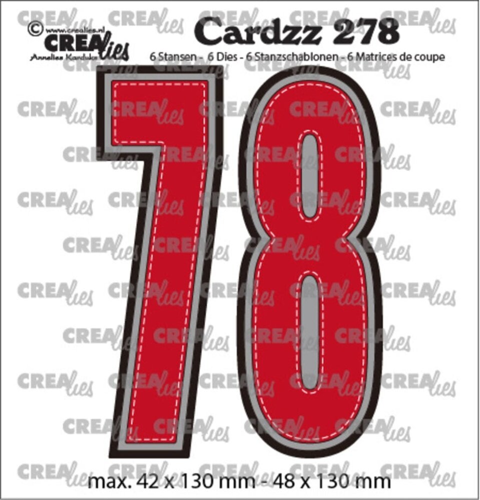 Crealies Cardzz Dies Numbers 7 & 8 (CLCZ278) Crealies Cardzz Dies Numbers 7 & 8 (CLCZ278)