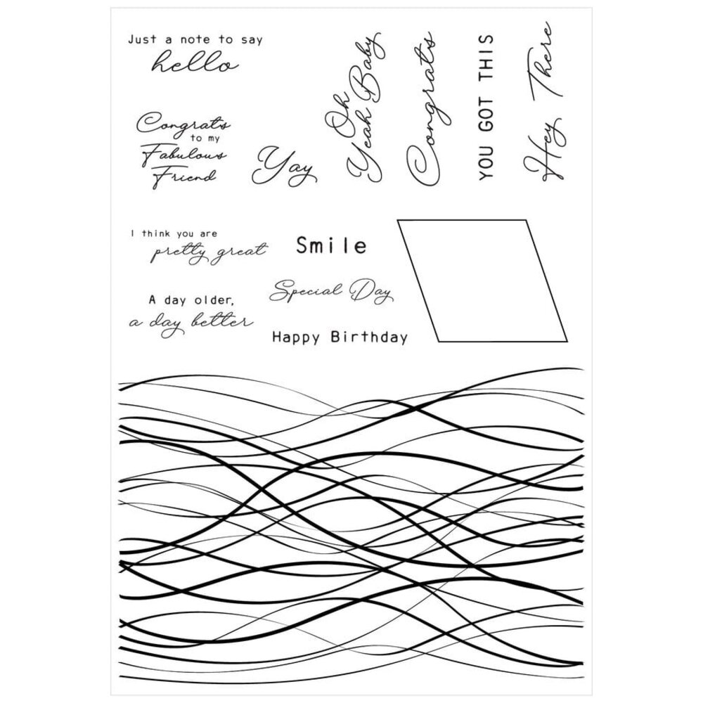 Sizzix Stacey Park Clear Stamps with Framelits Live Wire (666824) Sizzix Stacey Park Clear Stamps with Framelits Live Wire (666824)