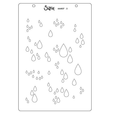 Sizzix Stacey Park Clear Stamps with Stencils Drip Drip Drop (666836) Sizzix Stacey Park Clear Stamps with Stencils Drip Drip Drop (666836)