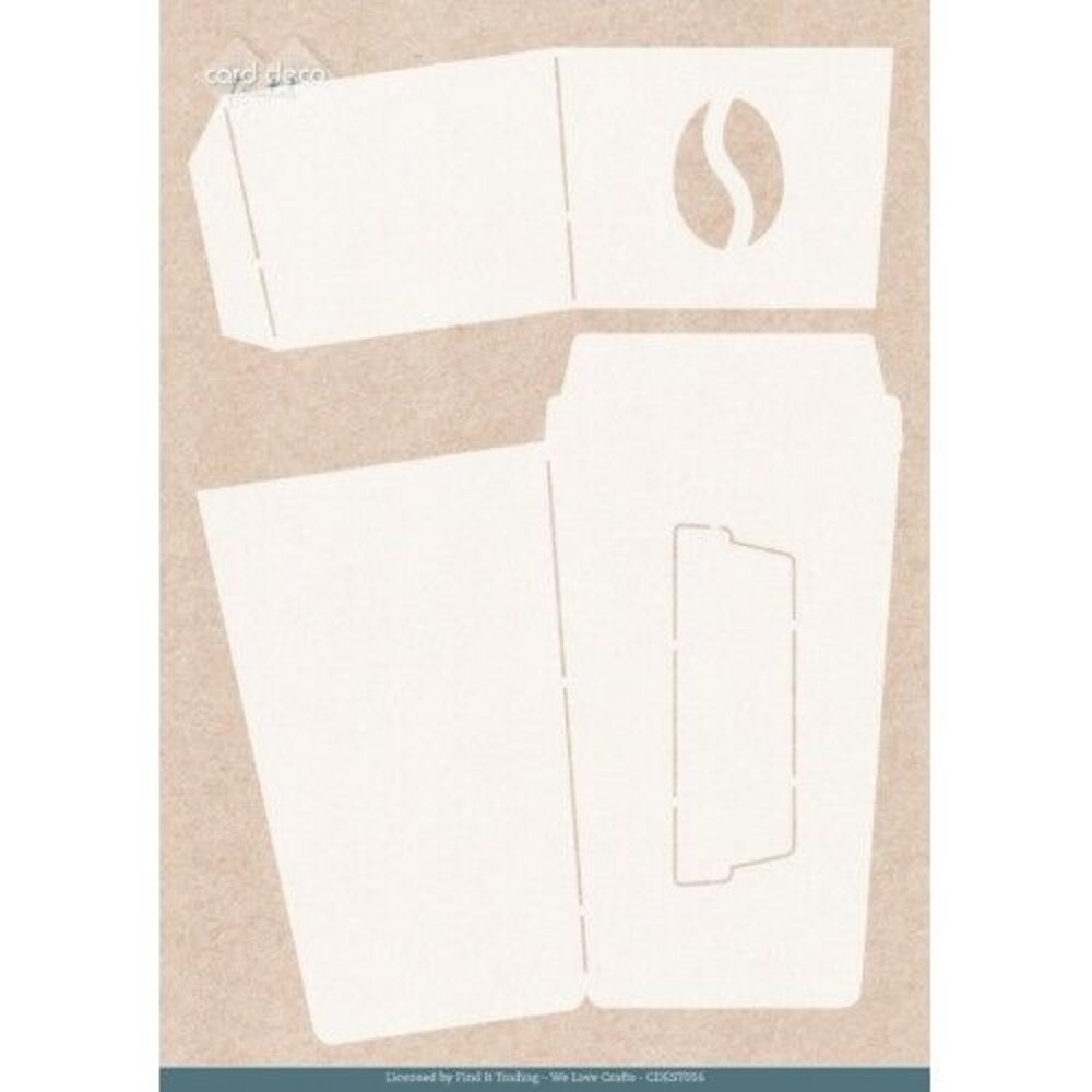 Card Deco Folding Card Stencil Coffee to Go (CDEST056) Card Deco Folding Card Stencil Coffee to Go (CDEST056)