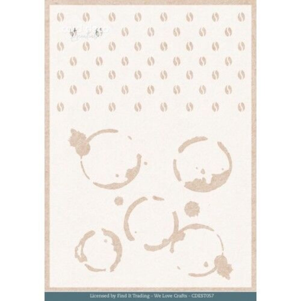 Card Deco Mixed Media Stencil Coffee Spots (CDEST057) Card Deco Mixed Media Stencil Coffee Spots (CDEST057)