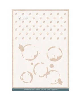 Card Deco Mixed Media Stencil Coffee Spots (CDEST057) Card Deco Mixed Media Stencil Coffee Spots (CDEST057)