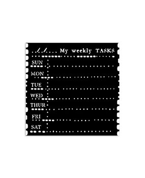Stamperia Best Sellers Collection Thick Stencil 12x12cm Diary Weekly Planner (KSTDS23) Stamperia Best Sellers Collection Thick Stencil 12x12cm Diary Weekly Planner (KSTDS23)