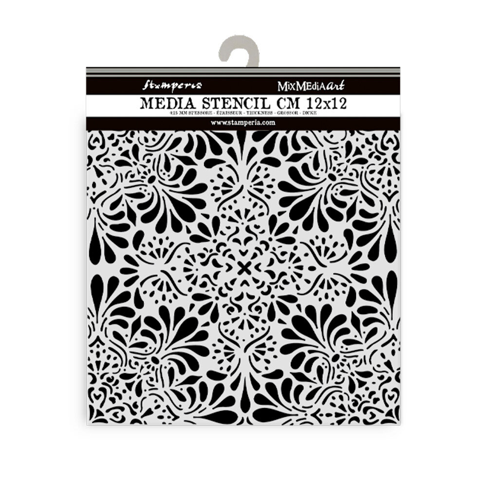 Stamperia Best Sellers Collection Thick Stencil 12x12cm Lace (KSTDS26)