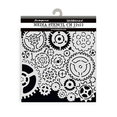 Stamperia Best Sellers Collection Thick Stencil 12x12cm Gears Pattern (KSTDS27)
