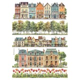 Stamperia Best Sellers Collection A4 Rice Paper Houses (DFSA4989)