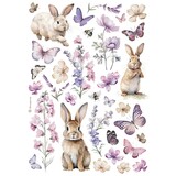 Stamperia Best Sellers Collection A4 Rice Paper Bunny and Buttlerfly (DFSA4994)