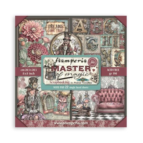Stamperia Master of Magic 8x8 Inch Single Face Paper Pack (SBBSXB09) Stamperia Master of Magic 8x8 Inch Single Face Paper Pack (SBBSXB09)