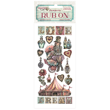 Stamperia Master of Magic Rub-On 4x8,5 Inch Circus (DFLRB145) Stamperia Master of Magic Rub-On 4x8,5 Inch Circus (DFLRB145)