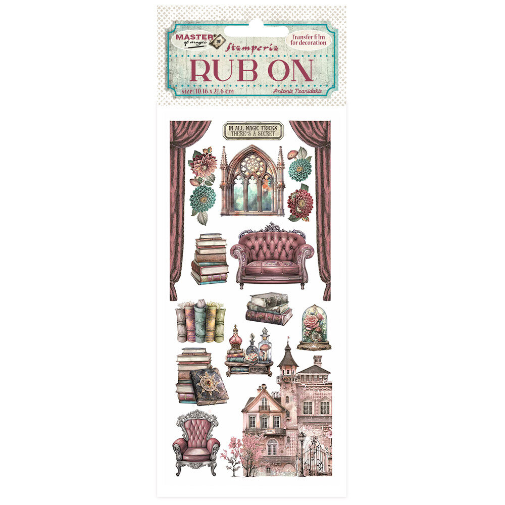 Stamperia Master of Magic Rub-On 4x8,5 Inch House Furnishings (DFLRB146) Stamperia Master of Magic Rub-On 4x8,5 Inch House Furnishings (DFLRB146)