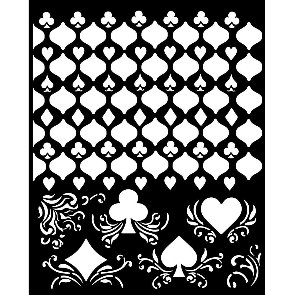 Stamperia Master of Magic Thick Stencil 20x25cm Cards Pattern (KSTD174) Stamperia Master of Magic Thick Stencil 20x25cm Cards Pattern (KSTD174)