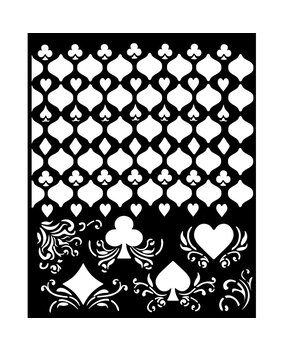 Stamperia Master of Magic Thick Stencil 20x25cm Cards Pattern (KSTD174) Stamperia Master of Magic Thick Stencil 20x25cm Cards Pattern (KSTD174)
