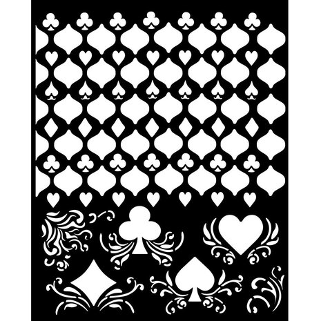 Stamperia Master of Magic Thick Stencil 20x25cm Cards Pattern (KSTD174) Stamperia Master of Magic Thick Stencil 20x25cm Cards Pattern (KSTD174)