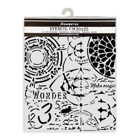 Stamperia Master of Magic Thick Stencil 20x25cm Gothic Texture (KSTD175) Stamperia Master of Magic Thick Stencil 20x25cm Gothic Texture (KSTD175)