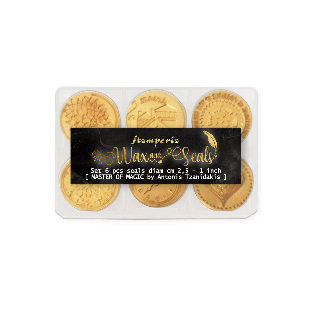 Stamperia Master of Magic Set of 6 Seals (WAXSL03) Stamperia Master of Magic Set of 6 Seals (WAXSL03)