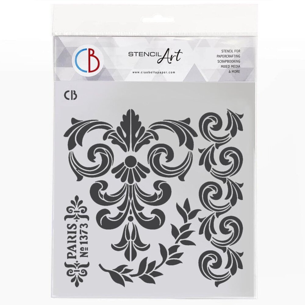 Ciao Bella Papercrafting Texture Stencil 8x8 Inch Heritage (MS8-062) Ciao Bella Papercrafting Texture Stencil 8x8 Inch Heritage (MS8-062)