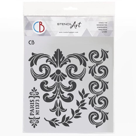 Ciao Bella Papercrafting Texture Stencil 8x8 Inch Heritage (MS8-062) Ciao Bella Papercrafting Texture Stencil 8x8 Inch Heritage (MS8-062)