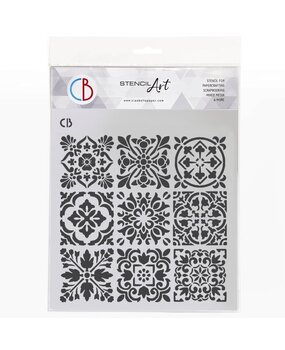 Ciao Bella Papercrafting Texture Stencil 8x8 Inch Tiles Palette (MS8-064) Ciao Bella Papercrafting Texture Stencil 8x8 Inch Tiles Palette (MS8-064)
