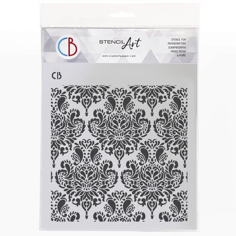 Ciao Bella Papercrafting Texture Stencil 8x8 Inch French Elegance (MS8-067) Ciao Bella Papercrafting Texture Stencil 8x8 Inch French Elegance (MS8-067)