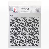 Ciao Bella Papercrafting Texture Stencil 8x8 Inch Vibrant Blossoms (MS8-070)