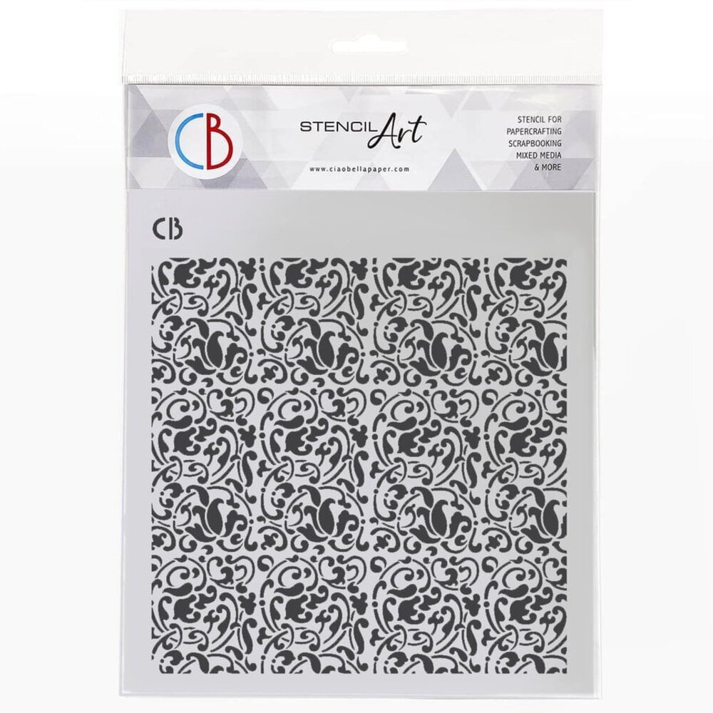 Ciao Bella Papercrafting Texture Stencil 8x8 Inch Majestic Visions (MS8-079)