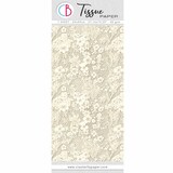 Ciao Bella Papercrafting Tissue Paper 69x49cm Antique Linen Lace (HT002)