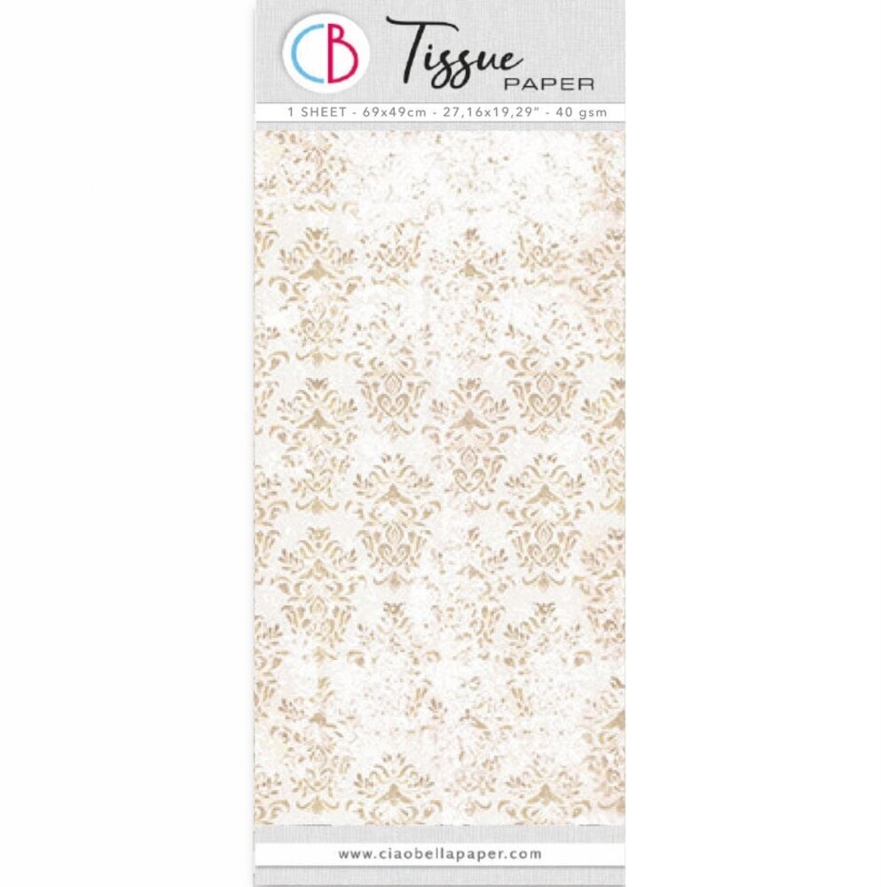 Ciao Bella Papercrafting Tissue Paper 69x49cm Victorian Velvet (HT005)