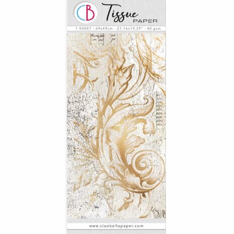 Ciao Bella Papercrafting Tissue Paper 69x49cm Golden Age (HT006) Ciao Bella Papercrafting Tissue Paper 69x49cm Golden Age (HT006)