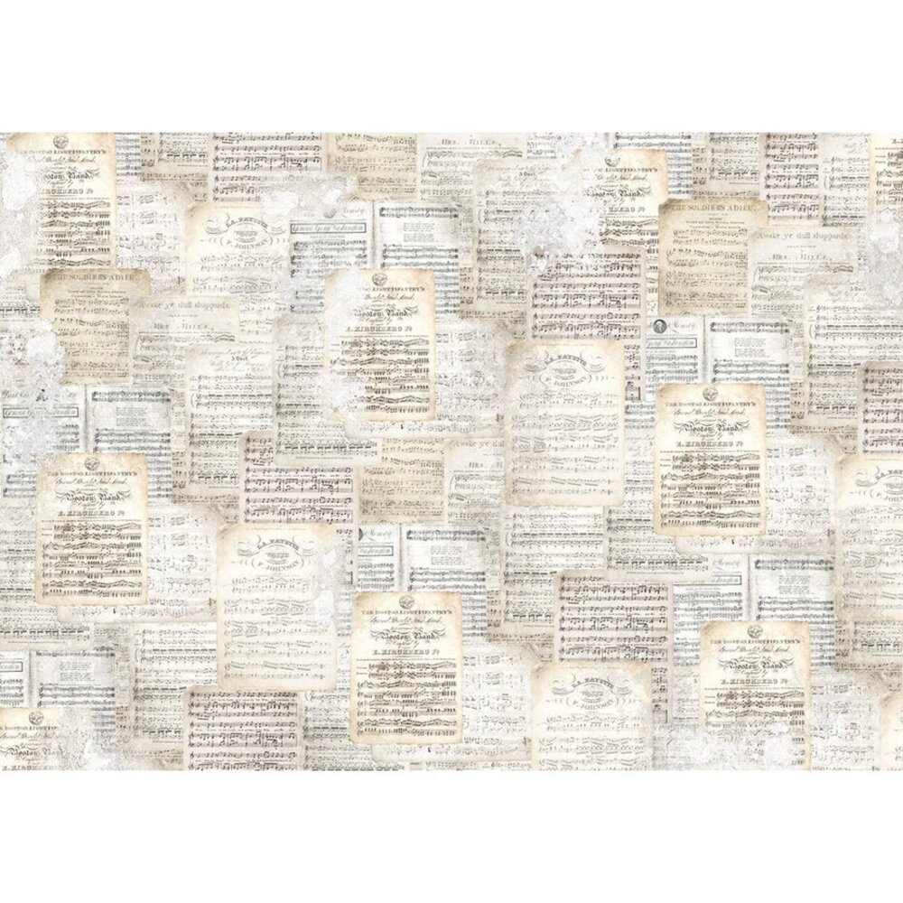 Ciao Bella Papercrafting Tissue Paper 69x49cm Vintage Music Sheet (HT012)