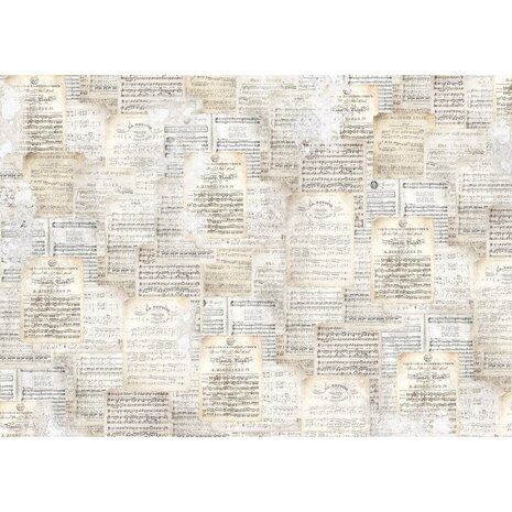Ciao Bella Papercrafting Tissue Paper 69x49cm Vintage Music Sheet (HT012)