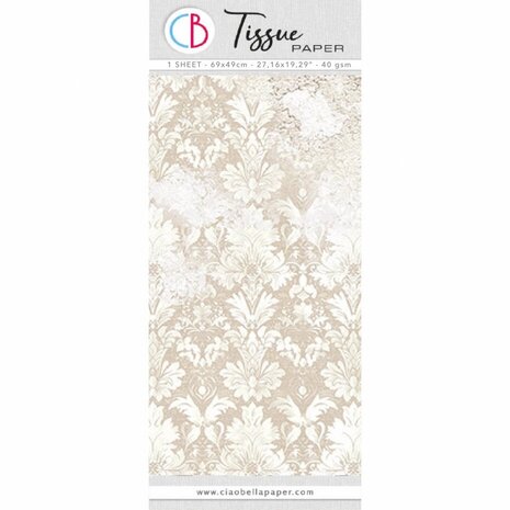 Ciao Bella Papercrafting Tissue Paper 69x49cm Baroque (HT021)