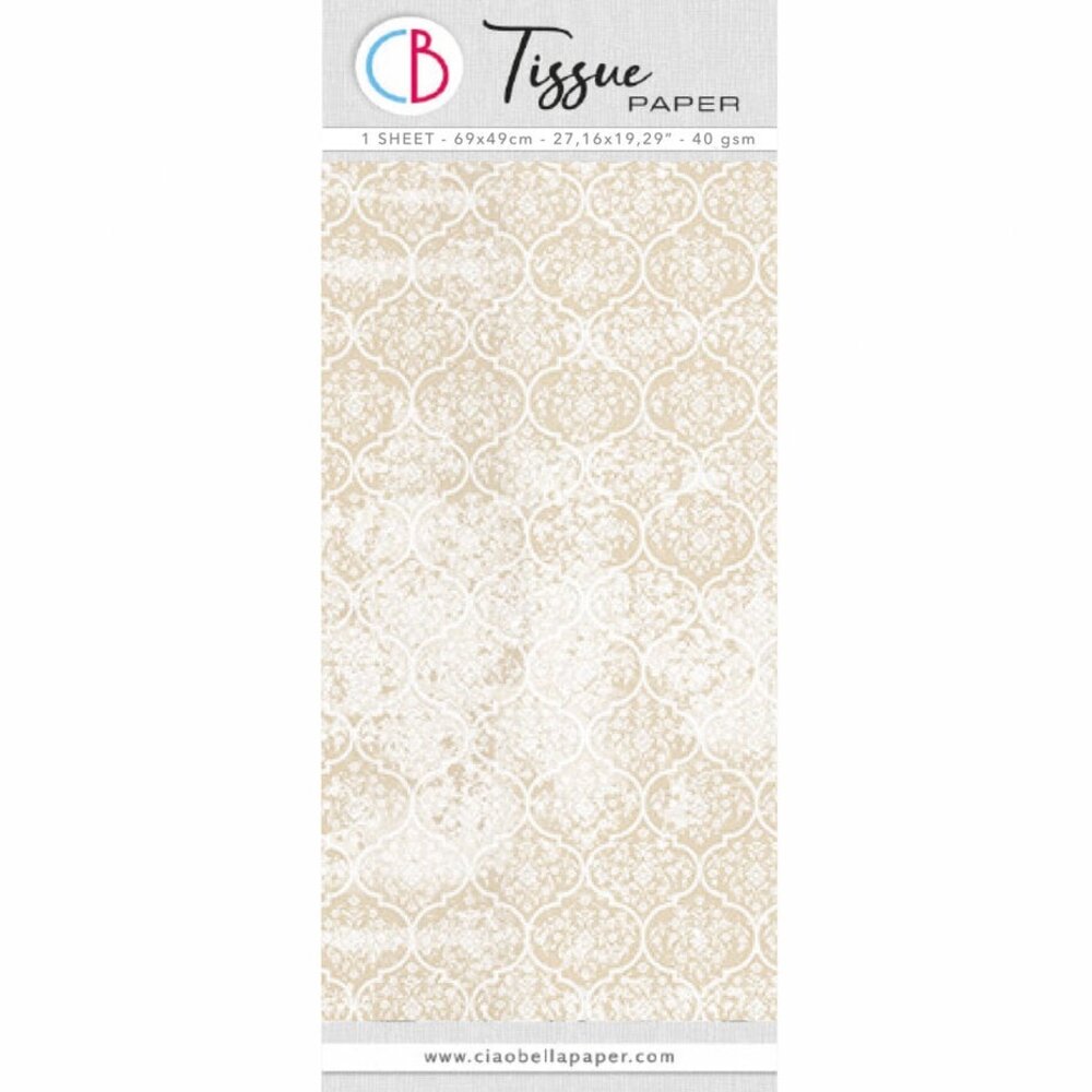 Ciao Bella Papercrafting Tissue Paper 69x49cm Classic Chic (HT024)