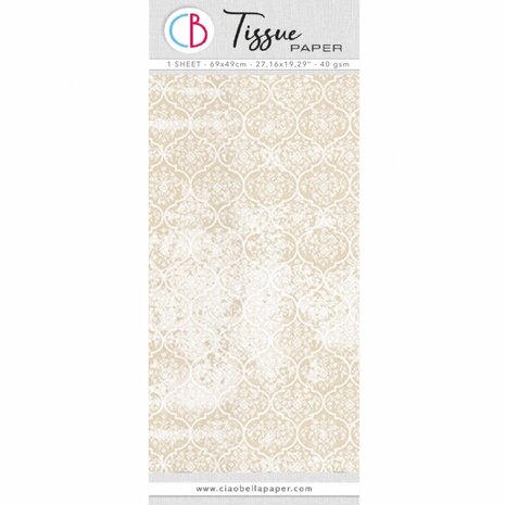 Ciao Bella Papercrafting Tissue Paper 69x49cm Classic Chic (HT024)