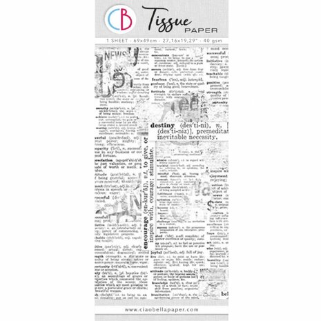 Ciao Bella Papercrafting Tissue Paper 69x49cm News (HT029)