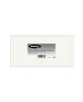 HobbyGross Storage Cards & Envelopes 10x10cm Pure White (SS129) HobbyGross Storage Cards & Envelopes 10x10cm Pure White (SS129)
