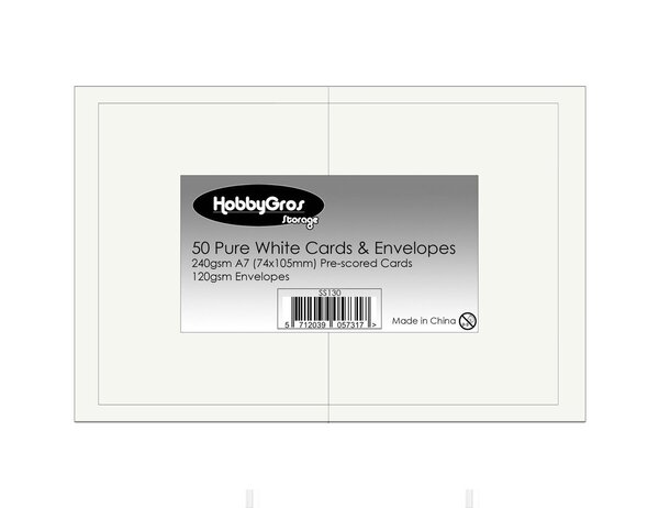 HobbyGross Storage Cards & Envelopes A7 Pure White (SS130) HobbyGross Storage Cards & Envelopes A7 Pure White (SS130)