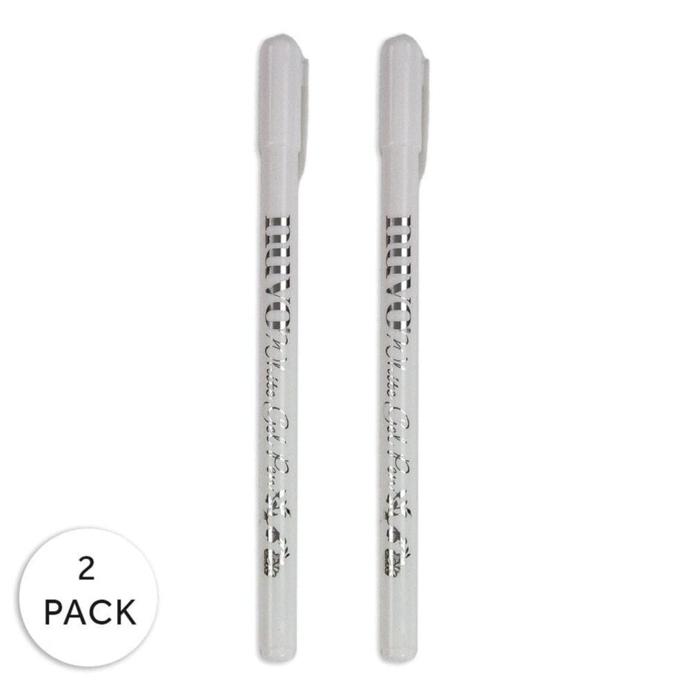 Nuvo White Gel Pens (2pcs) (124N)