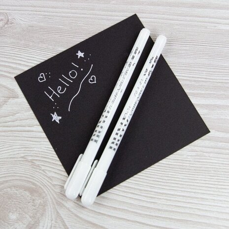 Nuvo White Gel Pens (2pcs) (124N)