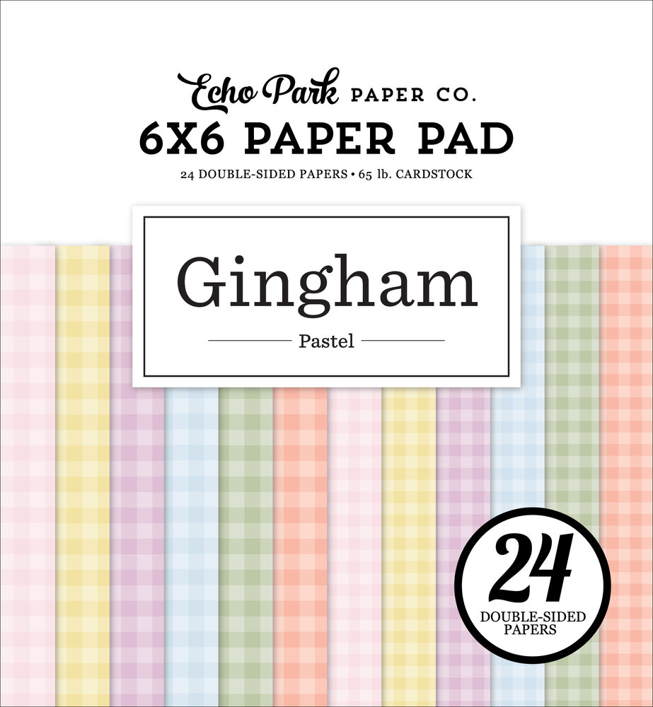 Echo Park Pastel Gingham 6x6 Inch Paper Pad (PG416023)