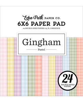 Echo Park Pastel Gingham 6x6 Inch Paper Pad (PG416023)