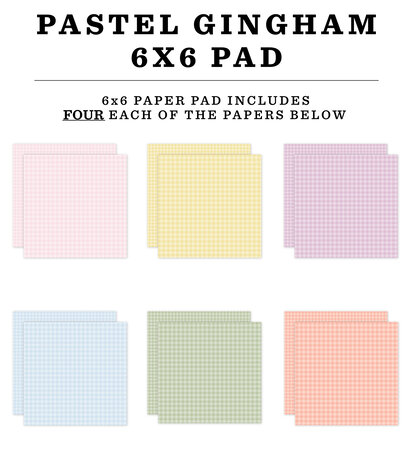 Echo Park Pastel Gingham 6x6 Inch Paper Pad (PG416023)