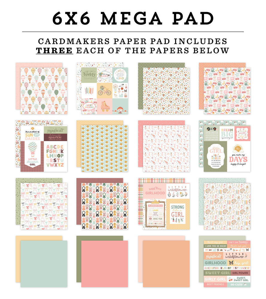 Carta Bella That's My Girl 6x6 Inch Mega Pad (CBG418031) Carta Bella That's My Girl 6x6 Inch Mega Pad (CBG418031)