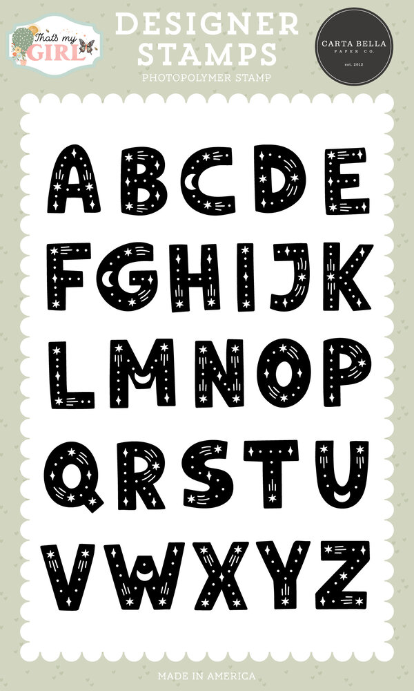 Carta Bella That's My Girl Clear Stamps Sparkle Alphabet (CBG418044) Carta Bella That's My Girl Clear Stamps Sparkle Alphabet (CBG418044)