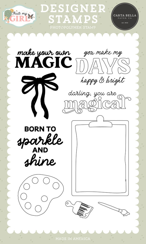 Carta Bella That's My Girl Clear Stamps Sparkle And Shine (CBG418046)