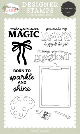 Carta Bella That's My Girl Clear Stamps Sparkle And Shine (CBG418046)