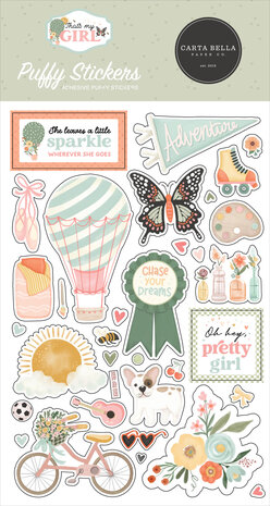 Carta Bella That's My Girl Puffy Stickers (CBG418066)