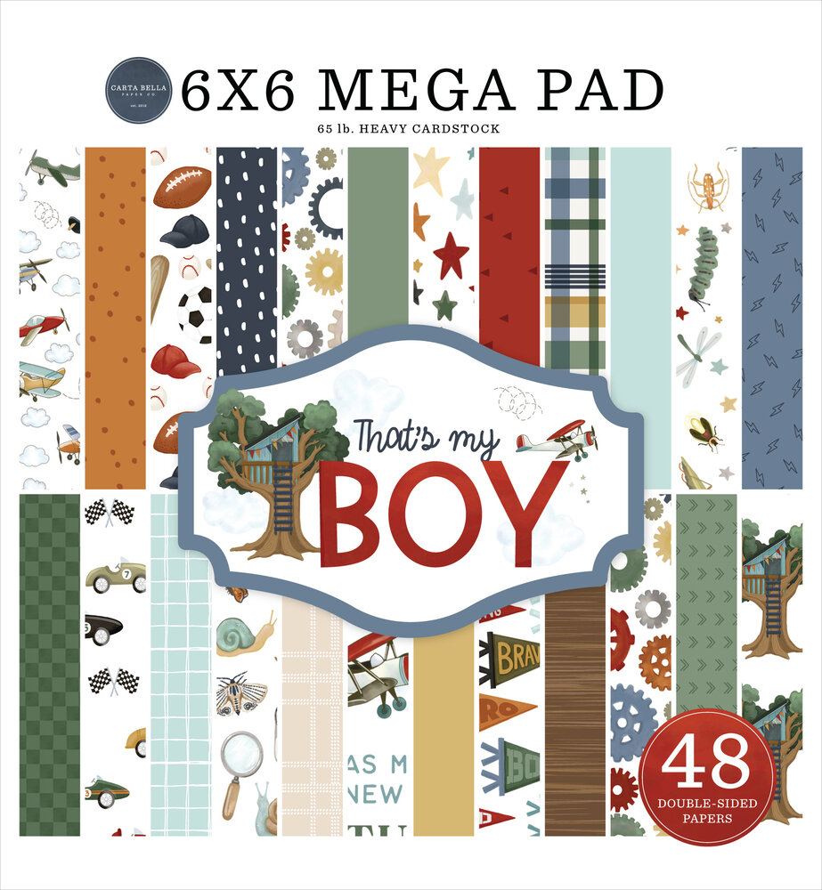 Carta Bella That's My Boy 6x6 Inch Mega Pad (CBB419031) Carta Bella That's My Boy 6x6 Inch Mega Pad (CBB419031)