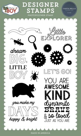 Carta Bella That's My Boy Clear Stamps Just As You Are (CBB419042) Carta Bella That's My Boy Clear Stamps Just As You Are (CBB419042)